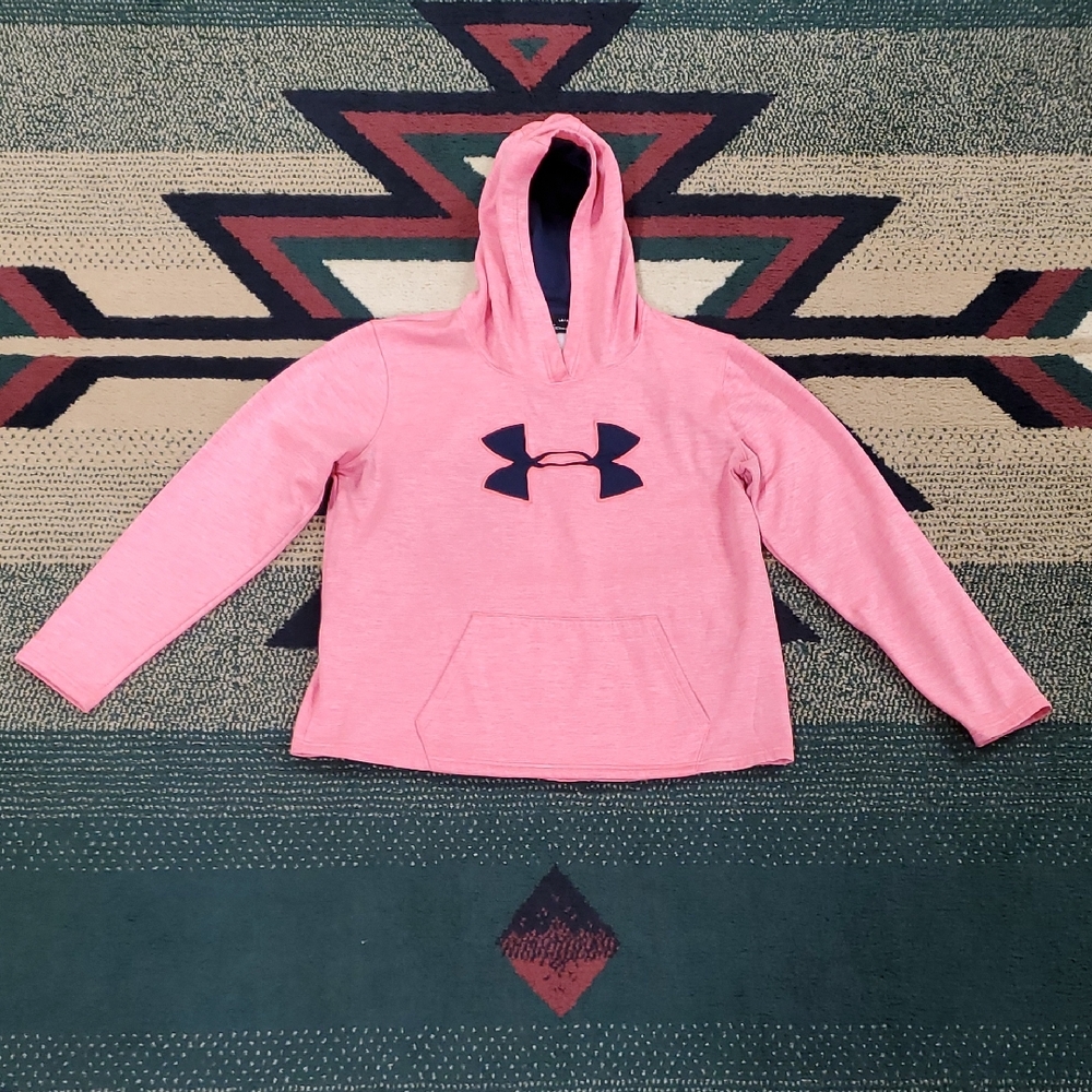 Under Armour Black and Pink ColdGear Hoodie